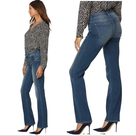 NYDJ Marilyn Hip Zip Straight Leg Jeans - Picture 11 of 11